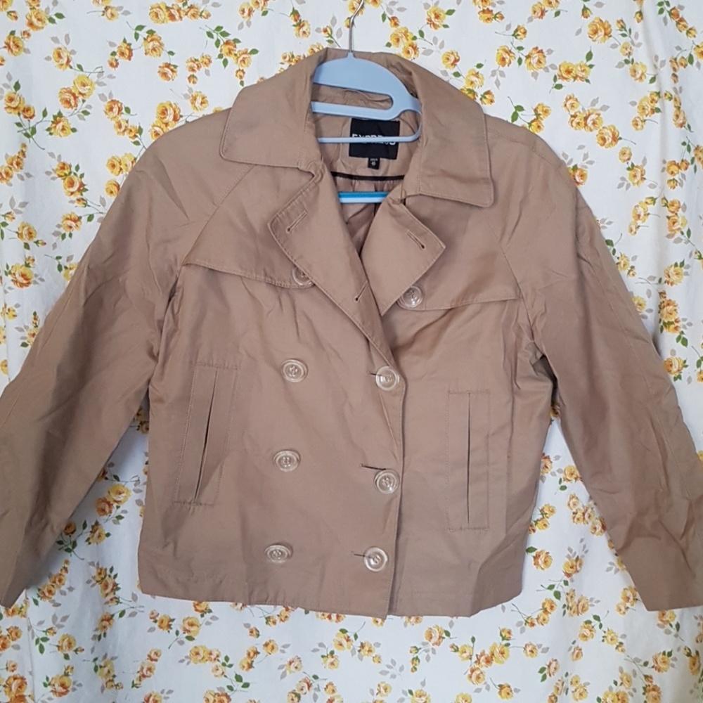 Express Short Button Up Jacket Size Xs - image 1